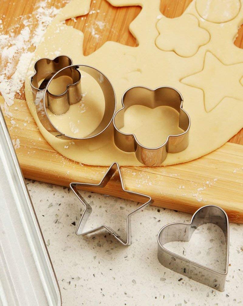 0813 Cookie Cutter Stainless Steel Cookie Cutter with Shape Heart Round Star and Flower (12 Pieces) - SkyShopy 0813 Cookie Cutter Stainless Steel Cookie Cutter with Shape Heart Round Star and Flower (12 Pieces) - SkyShopy